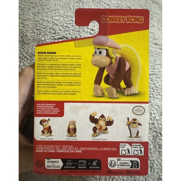 2025 World Of Nintendo Donkey Kong DIXIE KING “2.5 Action Figure Brand New - Picture 2 of 2